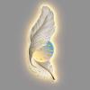 SUZEPER Large Feather Wall Clocks, with LED Light Feather Wall Clocks,3D Resin Large Feather Wall Decor,Boho Plume Wall Art Decor for Bedroom Living Room and Restaurant(13.7 * 39.3inch, White A) view 1