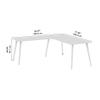 Bush Business Furniture L Shaped Computer Desk, 72 Inch PC Corner Table for Home Office, Commercial-Grade with Splayed Metal Legs, Vista Collection, Modern, Dark Brown view 3