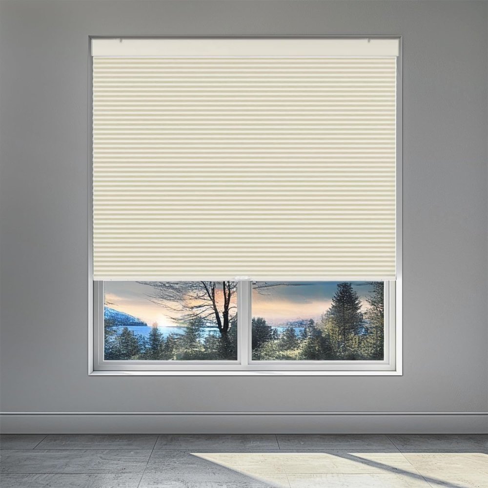 Blinds Blackout Shades Shades for Indoor Windows Honeycomb Blinds Custom Size Cellular Shades Cordless Blinds & Shades Cellular Shades Horizontal Window Blinds Beige.50Wx(12" H to 98" H Customizeize)