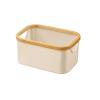 Bamboo Laundry Basket, Laundry Baskets with Handles, Collapsible Laundry Hamper, Oxford Cloth Material, Bedroom Dirty Clothes/Towels/Blanket/Toys Storage Box(Beige,14x20x23cm/6x8x12in) view 1