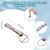 SUNNYCLUE 12Pcs Fish Hook Keychain Clip Keychain Belt Clip Stainless Steel Rectangle Silver U Shaped Security Key Chain Loop Key Ring Pocket Belt Clips Holder for Keychains Wallet DIY Making Accessory view 2