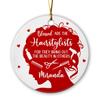 Blessed are The Hairstylists for They Bring Out The Beauty in Others Ceramic Ornament 2026, Personalized Hairstylist Xmas Ornament Gift for Hairdresser, Customized Name Hairstylists Ceramic Ornament view 1