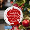 Blessed are The Hairstylists for They Bring Out The Beauty in Others Ceramic Ornament 2026, Personalized Hairstylist Xmas Ornament Gift for Hairdresser, Customized Name Hairstylists Ceramic Ornament view 2