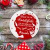 Blessed are The Hairstylists for They Bring Out The Beauty in Others Ceramic Ornament 2026, Personalized Hairstylist Xmas Ornament Gift for Hairdresser, Customized Name Hairstylists Ceramic Ornament view 3