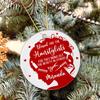 Blessed are The Hairstylists for They Bring Out The Beauty in Others Ceramic Ornament 2026, Personalized Hairstylist Xmas Ornament Gift for Hairdresser, Customized Name Hairstylists Ceramic Ornament view 4