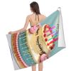 Happy Birthday Big Cake Print Microfiber Sand Free Bath Towel Beach Quick Dry Pool Towel Adults Blanket Journey view 3