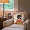 GABSHAIM Alaskan Malamute Dog Fall Autumn Decorative Throw Pillow Cover Dog Drive a Car Maple Leaves Pillowcase Linen 20X20 Inch Double Side Style 3 view 2