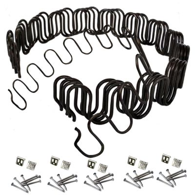 Upholstery Springs 5 Sets 17.7inch Replacement Heavy Duty Recliner Springs Plating Rust Resistant Smooth Couch Supports for Sagging Cushions