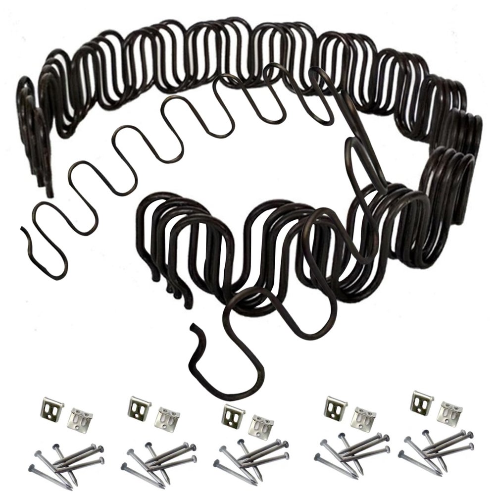 Upholstery Springs 5 Sets 17.7inch Replacement Heavy Duty Recliner Springs Plating Rust Resistant Smooth Couch Supports for Sagging Cushions