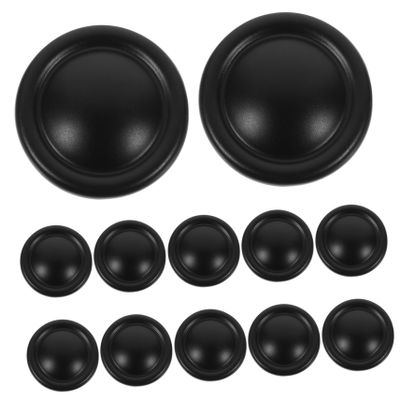 QUMIIRITY 12pcs Aluminum Alloy Drawer Cabinet Knobs Elegant Furniture Hardware for Kitchen Wardrobe Dresser and Closets Durable Pulls Black Finish