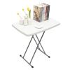 Cashewnuts 30" Adjustable Folding Table Portable Plastic Table for Indoor Outdoor Rectangular Utility Table, 110 Pounds Capacity view 1