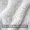 4TH Emotion Christmas Tree Decorative Pillow Covers 16x16 Set of 2, White Soft Plush Faux Fur Farmhouse Throw Cushion Cases for Xmas Winter Holiday Home Decorations view 4