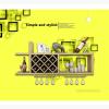 2-tiers Open Wall-mounted Wine Rack With Honeycomb Mesh For Horizontal Wine Display Of Multi-functional Shelving Wooden Wine Storage And Display Racks, Tiered Display Stand For Hanging Wine Glasses view 3