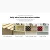 2-tiers Open Wall-mounted Wine Rack With Honeycomb Mesh For Horizontal Wine Display Of Multi-functional Shelving Wooden Wine Storage And Display Racks, Tiered Display Stand For Hanging Wine Glasses view 4
