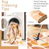 MUJOO Boho Rug Washable,4x6.5 Area Rugs for Bedroom Living Room Bedside Office,Throw Floor Carpet Non Slip Soft Indoor Modern Abstract Bohemian Orange view 3