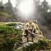 FLCPJGV Brass Panda Ornament Tea Pet Collections Miniature Home Decor Panda Sculpture Hand Craved for Shelves Bedroom Table Ornament view 2