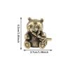 FLCPJGV Brass Panda Ornament Tea Pet Collections Miniature Home Decor Panda Sculpture Hand Craved for Shelves Bedroom Table Ornament view 4