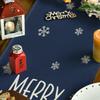 Artoid Mode Xmas Trees Snowflakes Blue Merry Christmas Table Runner, Winter Seasonal Kitchen Dining Table Decoration for Home Party Decor 13x72 Inch view 3