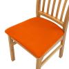 ZYANLING Dining Chair Seat Covers with Ties, Dining Chair Slipcover, Elastic Stretch Chair Seat Slipcovers Non-Slip Protector Cover for Kitchen Office (4 Pieces,Orange) view 1