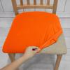 ZYANLING Dining Chair Seat Covers with Ties, Dining Chair Slipcover, Elastic Stretch Chair Seat Slipcovers Non-Slip Protector Cover for Kitchen Office (4 Pieces,Orange) view 2