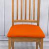 ZYANLING Dining Chair Seat Covers with Ties, Dining Chair Slipcover, Elastic Stretch Chair Seat Slipcovers Non-Slip Protector Cover for Kitchen Office (4 Pieces,Orange) view 3
