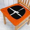 ZYANLING Dining Chair Seat Covers with Ties, Dining Chair Slipcover, Elastic Stretch Chair Seat Slipcovers Non-Slip Protector Cover for Kitchen Office (4 Pieces,Orange) view 4