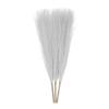 MECCANIXITY 3pcs Dried Faux Pampas Grass 17 Inch Artificial Fake Fluffy Pampas Grass Decor for Fall Home Vase Floor Table Wedding Decorations, Light Grey view 1