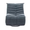 Chenille Swivel Recliner Chairs - Manual Recliner Chair with Armless Design and 360 Swivel Function, Single Recliner Chair with Wooden Frame and Metal Base, Recliner Chair for Adults (Dark Gray) view 3
