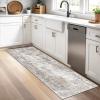 2x5 Non-Slip Washable Runner Rug  Modern Neutral Abstract Small Rug for Hallway, Kitchen, Bathroom, Bedroom, Entryway, Laundry Room  Thin Soft Low-Pile Rubber Backing (Beige/Grey) view 1