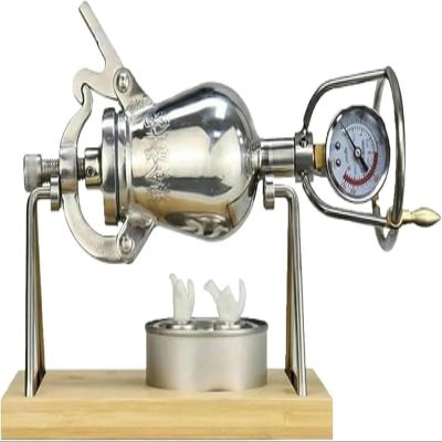 Puffed Rice Maker, Chinese Popcorn Cannon, Hand Popcorn Maker, Machine Small Stovetop Popcorn, Home Retro Pressure Popcorn Maker(520ML)