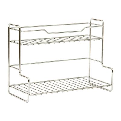 IEUDNS Kitchen Storage Rack Portable Sturdy Multifunction Bathroom Vanity Organizer for Home Tabletop Living Room Kitchen, Silver