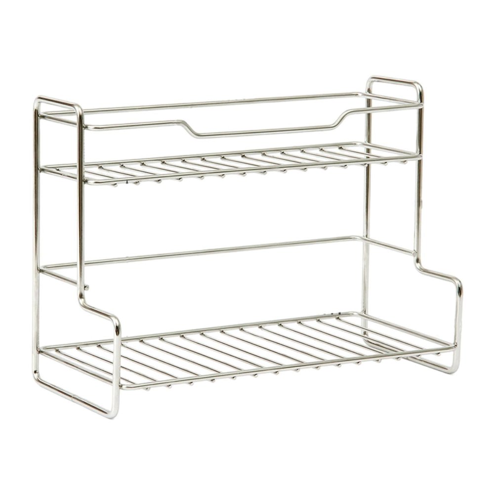 IEUDNS Kitchen Storage Rack Portable Sturdy Multifunction Bathroom Vanity Organizer for Home Tabletop Living Room Kitchen, Silver