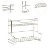 IEUDNS Kitchen Storage Rack Portable Sturdy Multifunction Bathroom Vanity Organizer for Home Tabletop Living Room Kitchen, Silver view 2