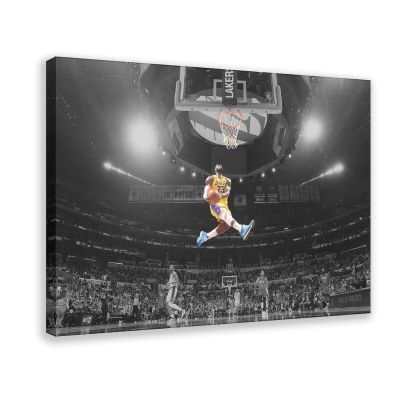 ysyacj LeBron Poster James 2 Canvas Poster Wall Art Decor Print Picture Paintings for Living Room Bedroom Decoration Frame: Frame:24x36inch(60x90cm)