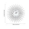 Modern 3D Crystal Wall Clock, Studded Wall Decor Clock, Fashion Luxury Large Round Art Diamond Decor Wall Clock Metal Silver Mirror Sparkling Bling, Ideal for Living, Room, Bedroom, Housewarming view 4
