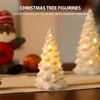 HOMCDALY 2 PCS White Small Christmas Tree with Lights, Mini Christmas Tree for Christmas Dcor, Tabletop Xmas Tree Figurines, Christmas DecorationsCeramic view 4
