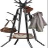 Simple Houseware Standing Coat/Hat Rack with Shelf, 20 Hooks, Rustic Brown view 1