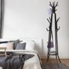 Simple Houseware Standing Coat/Hat Rack with Shelf, 20 Hooks, Rustic Brown view 4