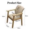 Dining Chairs Upholstered Dining Room Chairs with Arms,Mid Century Modern Accent Chairs Retro Kitchen Side Chairs for Living Room Arm Chairs with Wood Frame view 2