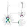Metastatic Breast Cancer Awareness 1 Snowflake Pendant Ornaments,Personalized Patriotic Theme Flags Pattern Ornament for Christmas Tree New Year Holiday Party Decorate view 4