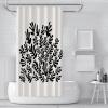 SHUODAOCO Black and White Shower Curtain Black Coral Print Rv Shower Curtain Simple Stylish Short Shower Curtain Waterproof Washable Shower Curtains 72Wx84L view 2