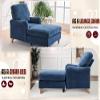 Antetek Chaise Lounge Chair Indoor with Adjustable Backrest, Modern Upholstered Sleeper Lounge Sofa Chair with Sturdy Legs and Rolled Arms for Bedroom, Living Room, Blue view 3