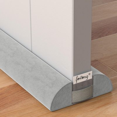 fowong 2 Pack Door Draft Stopper 30" Adjustable Under Door Noise Stopper, Soundproofing Draft Blocker Seal Large Gap up to 1.7", Easy to Install, Grey