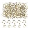 PDETVEO 120PCS 1.18Inch S-Shaped Christmas Ornament Metal Hooks, Golden Bendable Hanging Hook for Christmas Tree Decoration, Party, Festival Activity, Holiday view 1