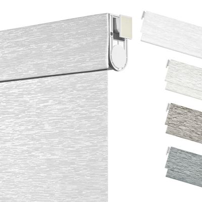 MoDanCeQ No Drill No Tools Blackout Light Filtering Roller Shades for Windows,Cordless Roller Blinds,Thermal Insulated,UV Protection,Window Shades for Home Office Door,Blackout-White,42" W x 60" H