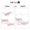 Full Upholstered Canopy Bed Frame with 2 Drawers & Crystal Tufted Storage Headboard Two-Purpose Metal Platform Bed with 4 Removable Posts & Charging Station Pink Princess Bed, Curtain Not Included view 2