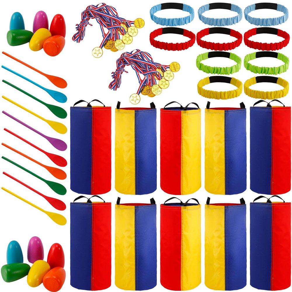 Jeffbaubl 40 PCS Potato Sack Race Bags, Outdoor Games