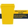 3 pack 23 Gallon Waste Bin with Lid & Dolly, Heavy-Duty Trash Can, Slim Rectangular Garbage Bin, Durable Waste Container, Recycling Bin, Plastic Wastebasket for Kitchen, Garage, Restaurants, Office view 4