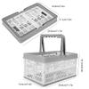 Collapsible Laundry Baskets, Collapsible Storage Crate Foldable Laundry Bin Collapsible Shopping Cart Storage Bins with Handles for Home Outdoor (White and Grey) view 3