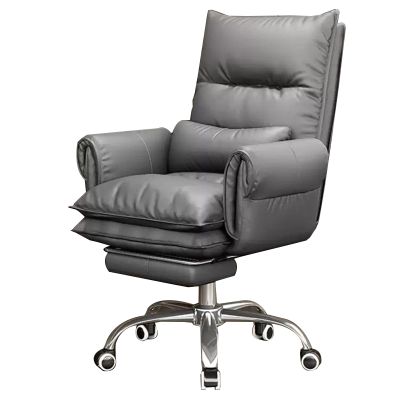 Office Products Sofa Computer Chair Comfortable Leisure Chair for Home Study Desk Chair Dormitory Bedroom Chair Reclining Office Staff Swivel Chair Steel Feet